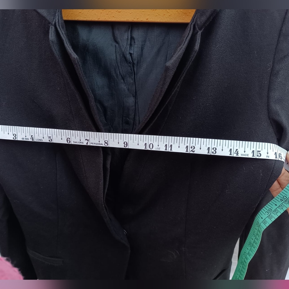 Zara Basic Black Trench Coat - Picture 9 of 10